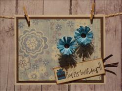 Blue Paper Flowers